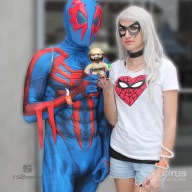 @hollowrob and @nessaqueenalien as #spiderman2099 and #blackcat